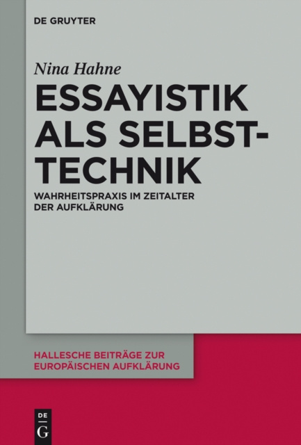 E-kniha Essayistik als Selbsttechnik Nina Hahne