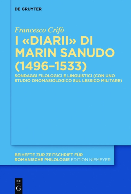 E-kniha I Diarii di Marin Sanudo (1496-1533) Francesco Crifo