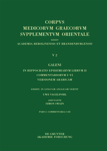 E-book Galeni In Hippocratis Epidemiarum librum II Commentariorum I-III versio Arabica Uwe Vagelpohl