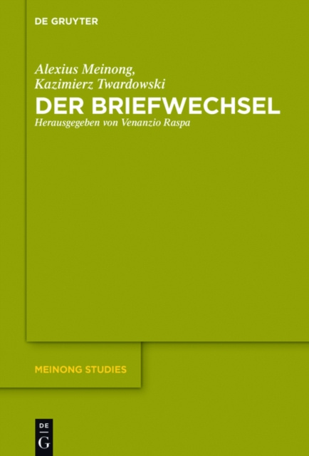 E-book Der Briefwechsel Alexius Meinong