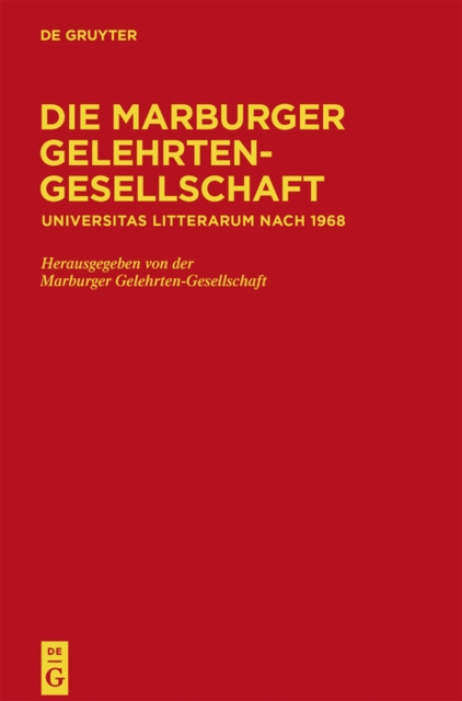 E-kniha Die Marburger Gelehrten-Gesellschaft Volker Mammitzsch
