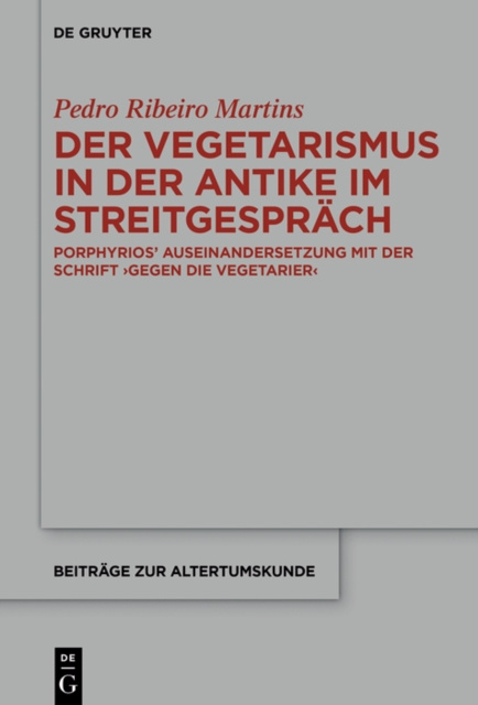 E-knjiga Der Vegetarismus in der Antike im Streitgesprach Pedro Martins
