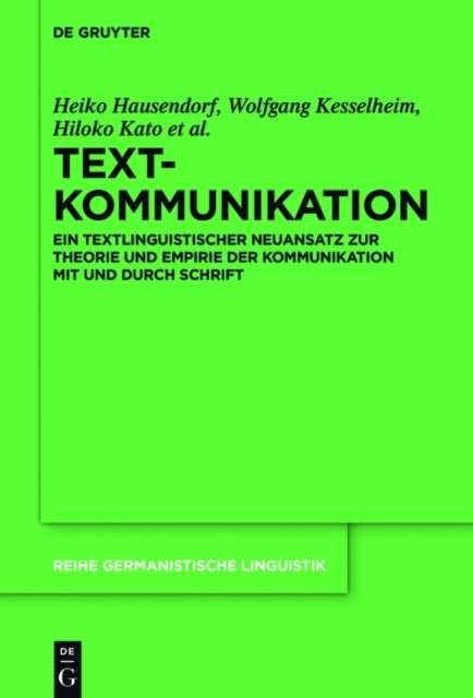 E-kniha Textkommunikation Heiko Hausendorf