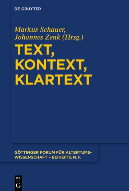 E-kniha Text, Kontext, Klartext Markus Schauer
