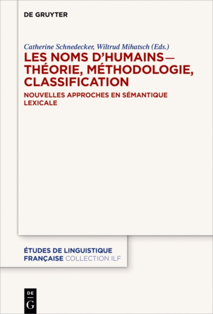E-kniha Les noms d'humains - theorie, methodologie, classification Catherine Schnedecker