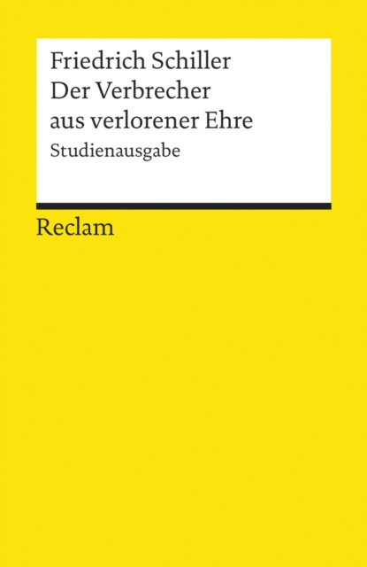 E-kniha Der Verbrecher aus verlorener Ehre Friedrich Schiller