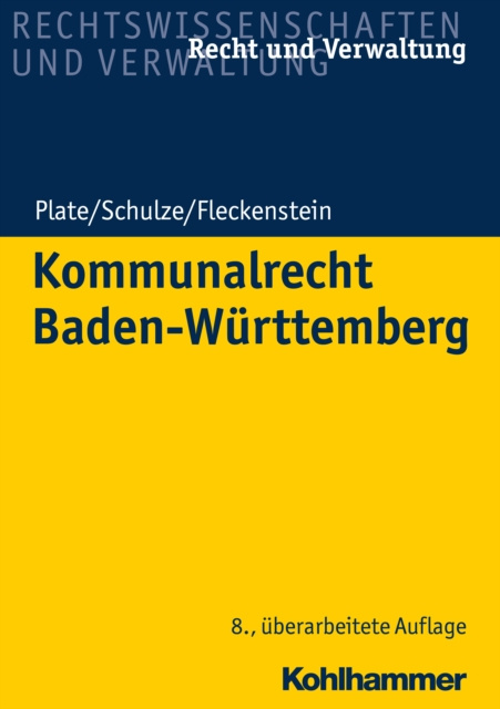 E-book Kommunalrecht Baden-Wurttemberg Klaus Plate