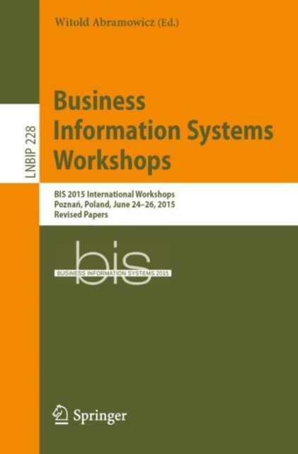 E-knjiga Business Information Systems Workshops Witold Abramowicz