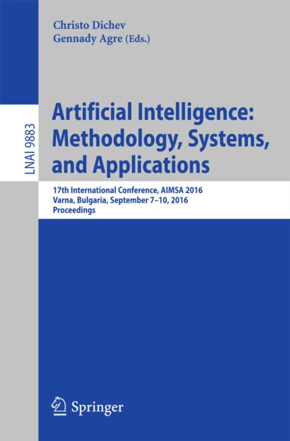 E-knjiga Artificial Intelligence: Methodology, Systems, and Applications Christo Dichev