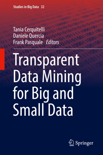 E-kniha Transparent Data Mining for Big and Small Data Tania Cerquitelli