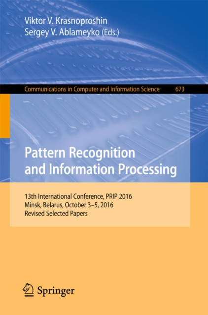 E-knjiga Pattern Recognition and Information Processing Viktor V. Krasnoproshin