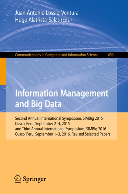 E-book Information Management and Big Data Juan Antonio Lossio-Ventura