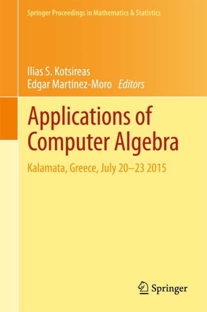 E-book Applications of Computer Algebra Ilias S. Kotsireas