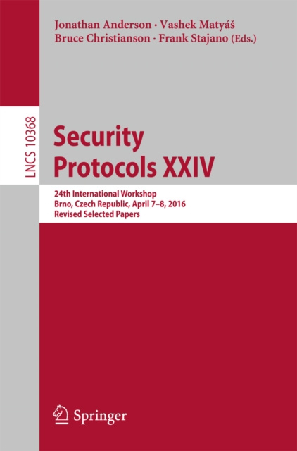 E-book Security Protocols XXIV Jonathan Anderson