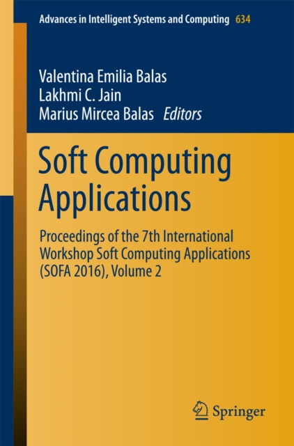 E-knjiga Soft Computing Applications Valentina Emilia Balas