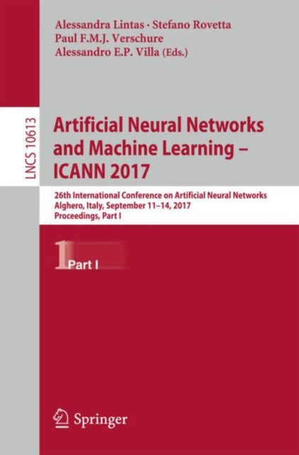 E-Book Artificial Neural Networks and Machine Learning - ICANN 2017 Alessandra Lintas