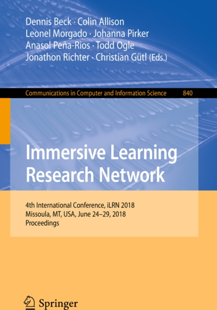 E-kniha Immersive Learning Research Network Dennis Beck