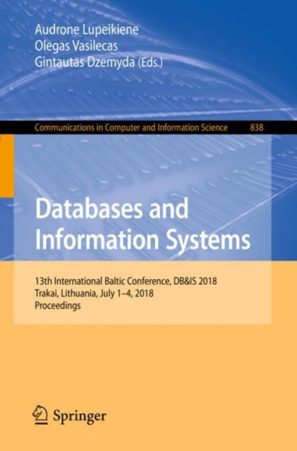 E-knjiga Databases and Information Systems Audrone Lupeikiene
