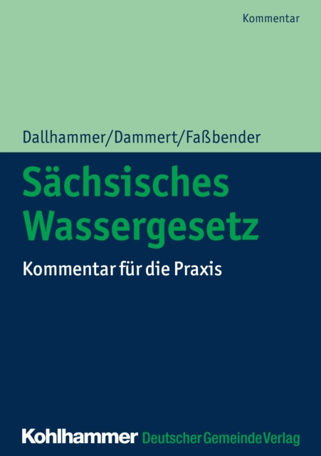E-book Sachsisches Wassergesetz Wolf-Dieter Dallhammer