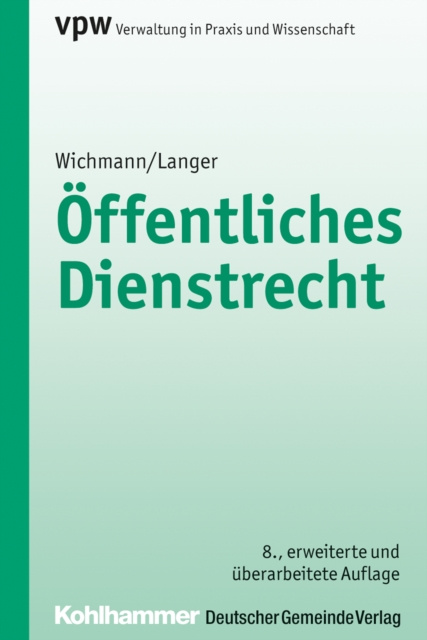 E-knjiga Offentliches Dienstrecht Manfred Wichmann