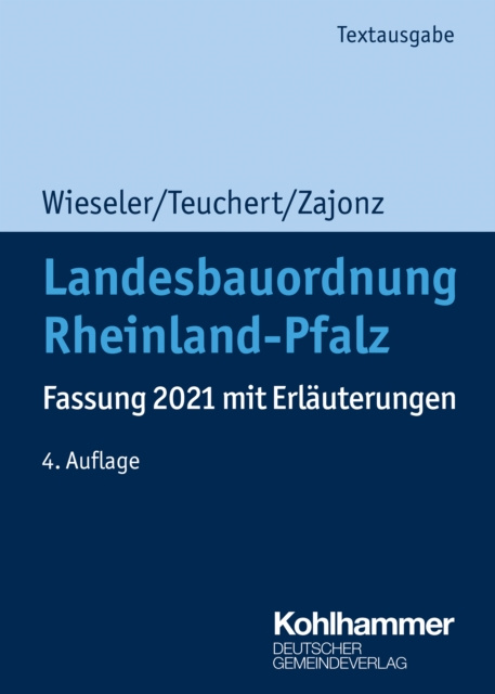 E-kniha Landesbauordnung Rheinland-Pfalz Heiner Wieseler