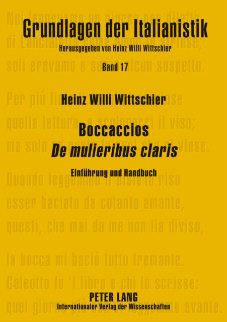 E-kniha Boccaccios De mulieribus claris Wittschier Heinz Willi Wittschier