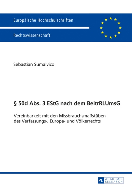 E-kniha 50d Abs. 3 EStG nach dem BeitrRLUmsG Sumalvico Sebastian Sumalvico