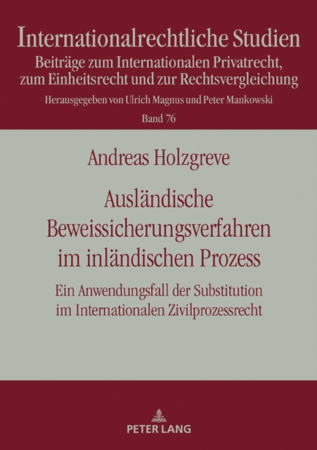 E-kniha Auslaendische Beweissicherungsverfahren im inlaendischen Prozess Holzgreve Andreas Holzgreve