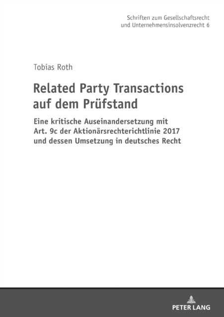 E-book Related Party Transactions auf dem Pruefstand Roth Tobias Roth