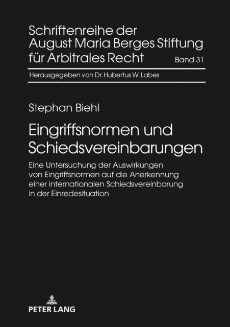 E-kniha Eingriffsnormen und Schiedsvereinbarungen Biehl Stephan Biehl