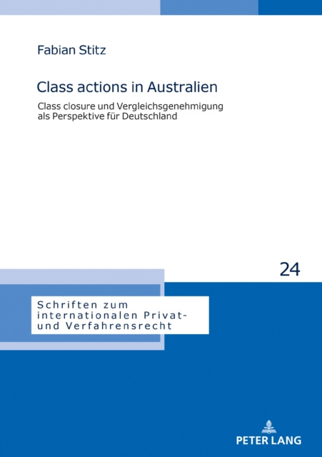 E-book Class actions in Australien Stitz Fabian Stitz