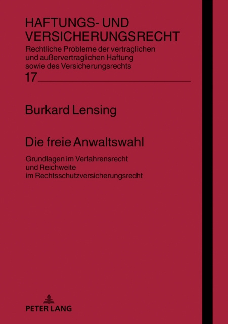 E-knjiga Die freie Anwaltswahl Lensing Burkard Lensing