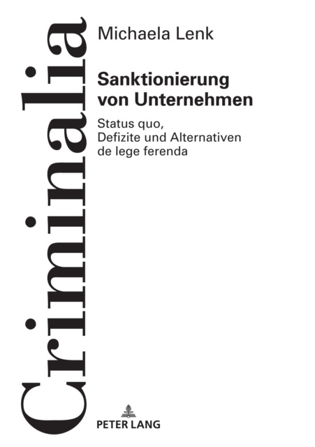 E-kniha Sanktionierung von Unternehmen Lenk Michaela Lenk