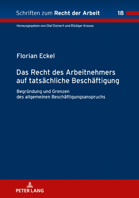 E-kniha Das Recht des Arbeitnehmers auf tatsaechliche Beschaeftigung Eckel Florian Eckel