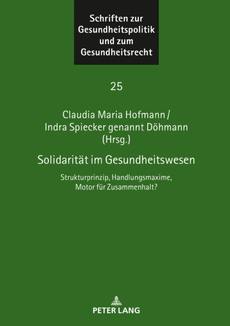 Libro elettronico Solidaritaet im Gesundheitswesen Hofmann Claudia Maria Hofmann