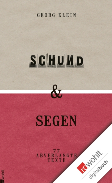 E-Book Schund & Segen Georg Klein