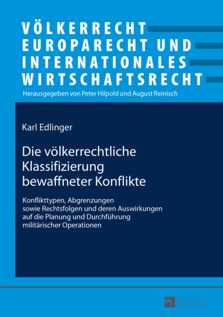 E-book Die voelkerrechtliche Klassifizierung bewaffneter Konflikte Edlinger Karl Edlinger