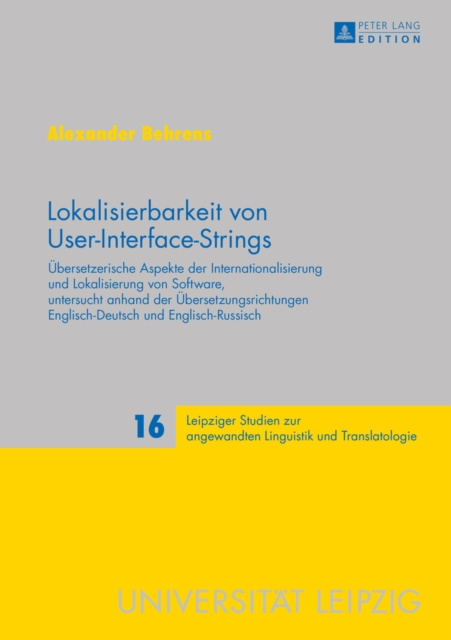 E-knjiga Lokalisierbarkeit von User-Interface-Strings Behrens Alexander Behrens