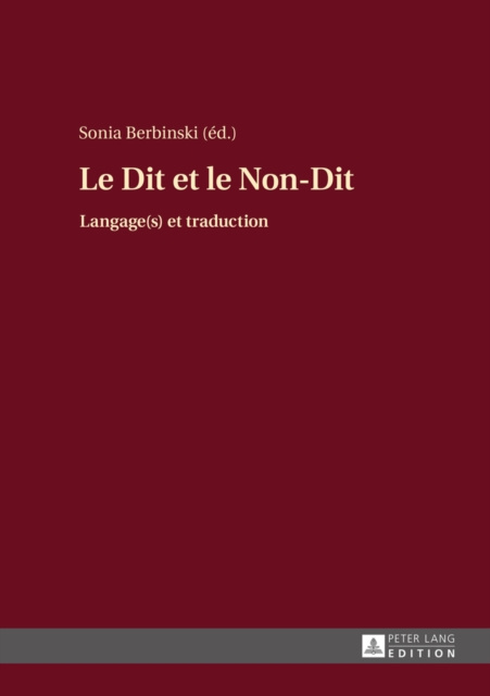 E-kniha Le Dit et le Non-Dit Berbinski Sonia Berbinski