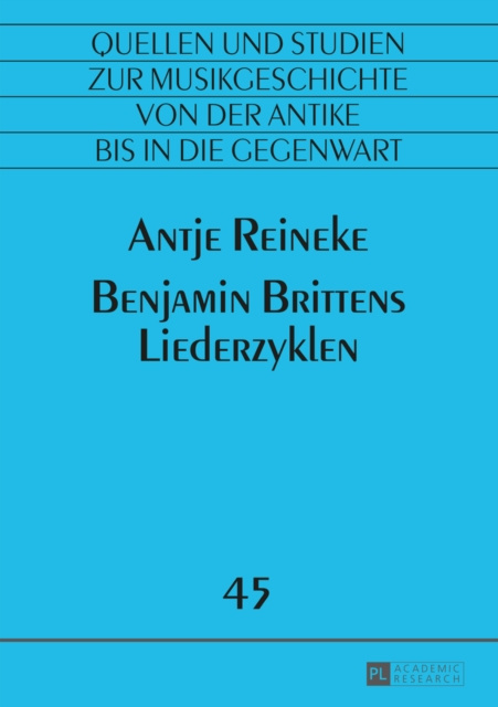 E-knjiga Benjamin Brittens Liederzyklen Reineke Antje Reineke