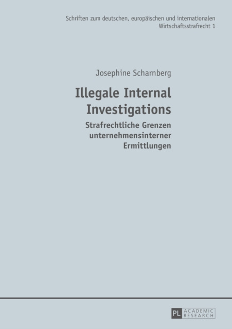 E-book Illegale Internal Investigations Scharnberg Josephine Scharnberg