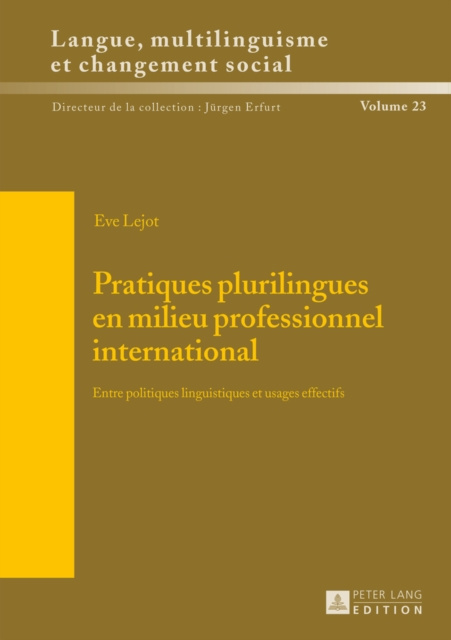 E-kniha Pratiques plurilingues en milieu professionnel international Lejot Eve Lejot