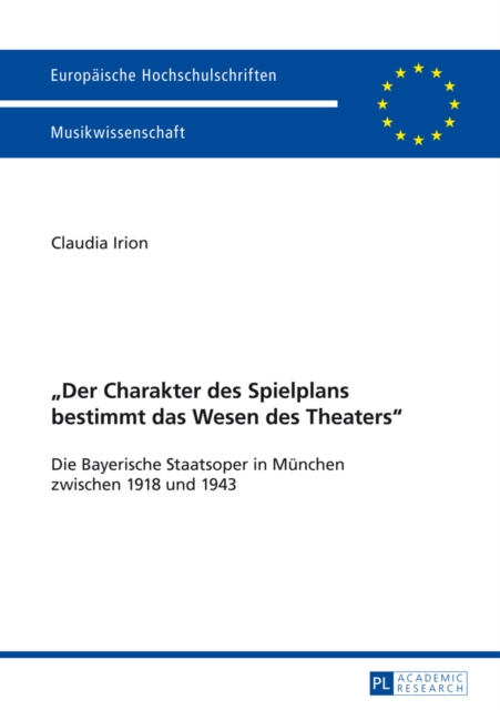 E-book Der Charakter des Spielplans bestimmt das Wesen des Theaters Irion-Senge Claudia Irion-Senge