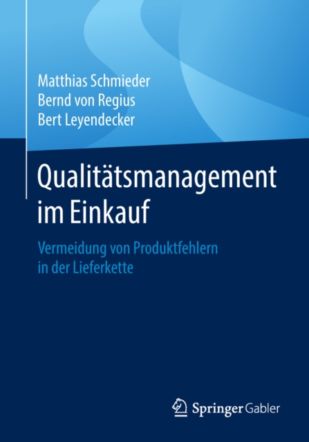 E-knjiga Qualitatsmanagement im Einkauf Matthias Schmieder