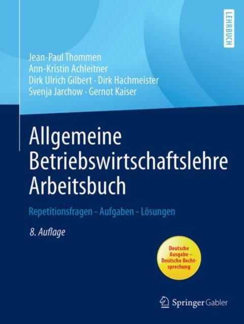 E-kniha Allgemeine Betriebswirtschaftslehre Arbeitsbuch Jean-Paul Thommen