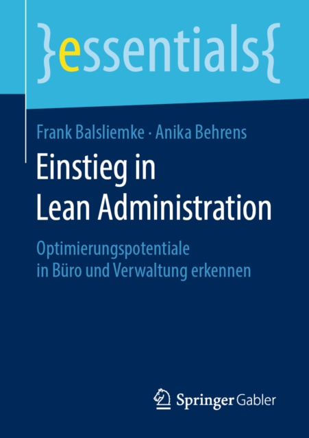 E-book Einstieg in Lean Administration Frank Balsliemke