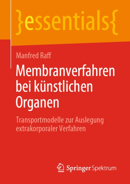 E-kniha Membranverfahren bei kunstlichen Organen Manfred Raff