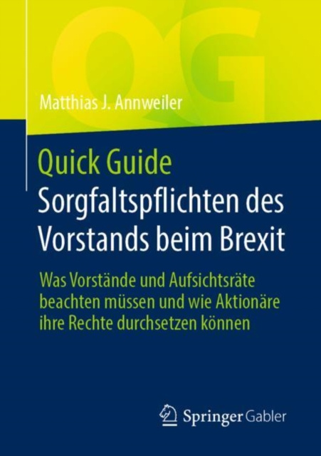 E-book Quick Guide Sorgfaltspflichten des Vorstands beim Brexit Matthias J. Annweiler
