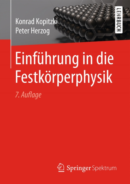 E-kniha Einfuhrung in die Festkorperphysik Konrad Kopitzki