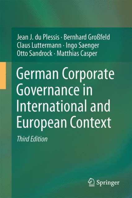 E-kniha German Corporate Governance in International and European Context Jean J. du Plessis